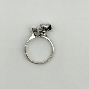 Snoopy 3D CZ Women’s Ring Sterling Silver S925 Size 9 NEW